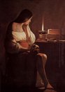 Maria Magdalena med en Night Light 1635
