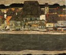 maisons au bord du fleuve de la vieille ville 1914