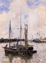 Toegang tot de haven van Trouville 1894