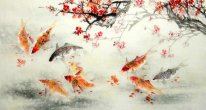 Fish-Plum flower - Chinese Painting