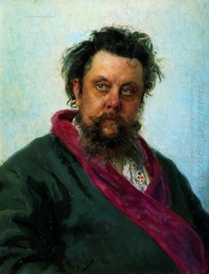 Porträt des Komponisten Modest Mussorgski 1881