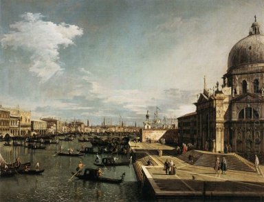 entrance to the grand canal and the church of la salute