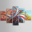 Hand-painted Abstract Oil Painting - Set of 5