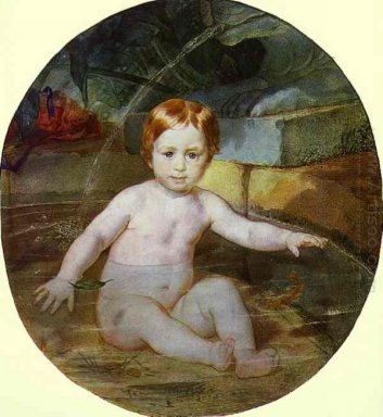 Enfant dans une piscine Portrait de prince AG Gagarine dans l\'en