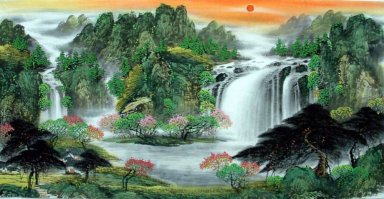 Waterfall - Pittura cinese