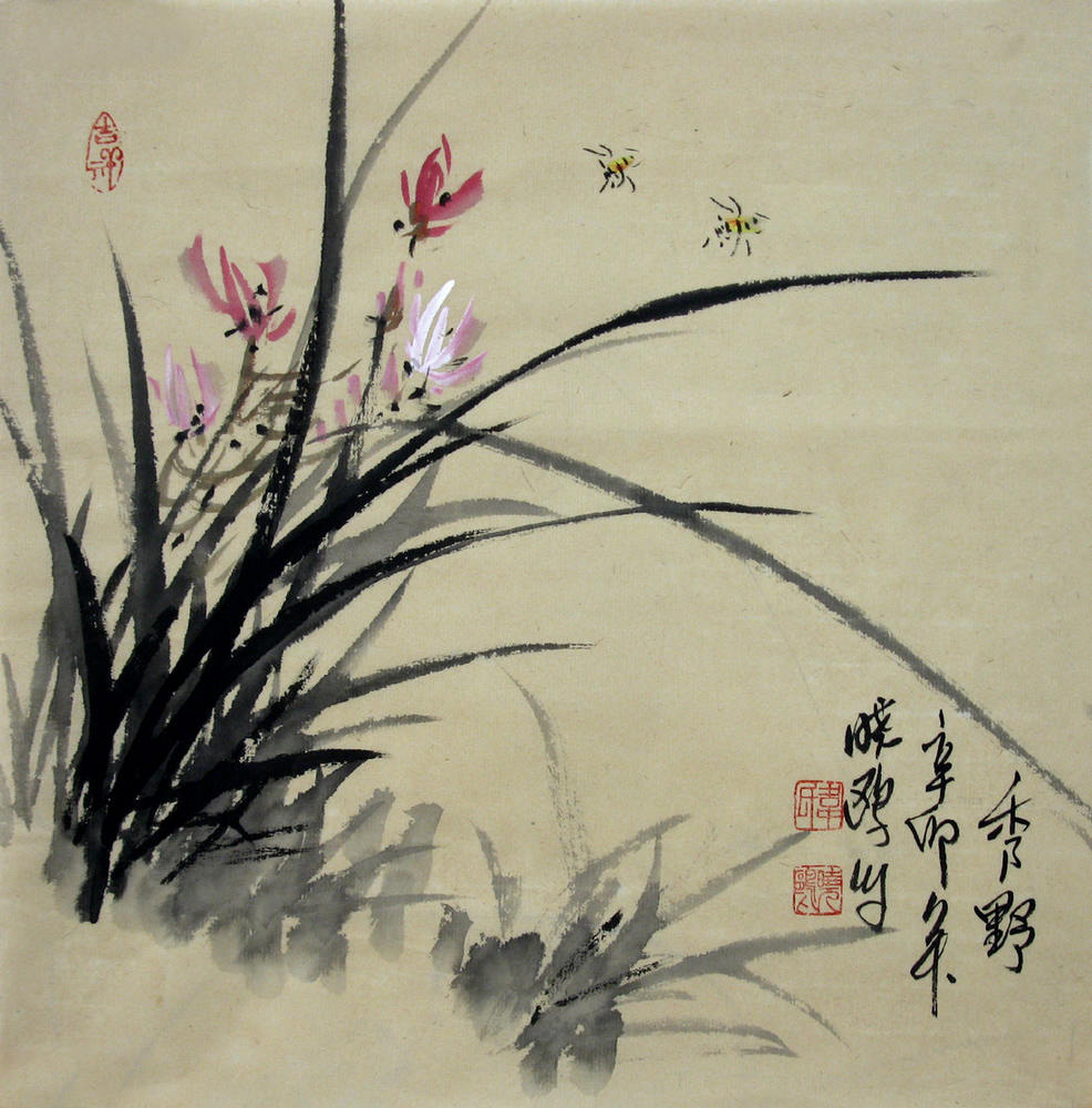 How to paint a simple orchid in Chinese ink - Artists & Illustrators