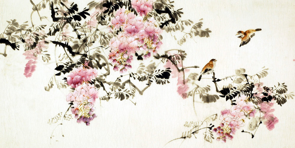 Resultado de imagem para flores pintura chinesa