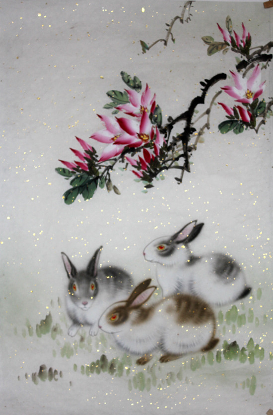 Chinese Rabbit Painting