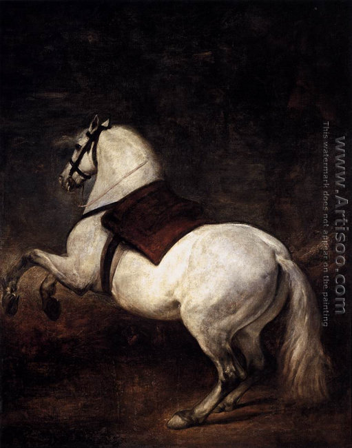 Un cheval blanc 1634-1635
