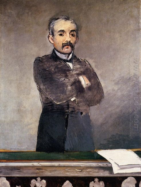 Portret van clemenceau op de tribune 1880