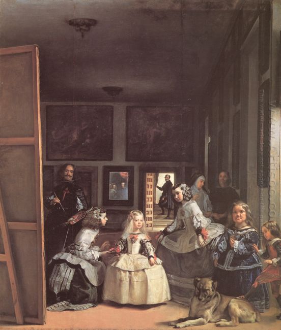 Las Meninas Detail Of The Lower Half Depicting The Family Of Phi