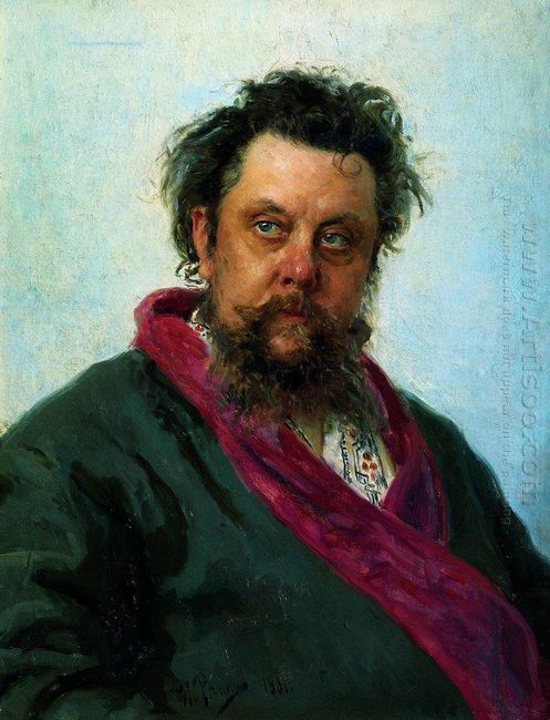 Portrait Of The Composer Modest Musorgsky 1881 by Ilya Repin