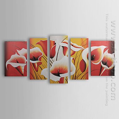 Hand-painted Abstract Oil Painting - Set of 5