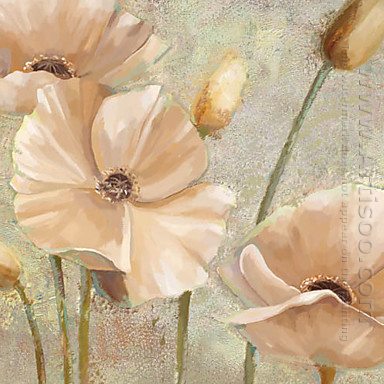 Hand-painted Floral Oil Painting - Set of 3