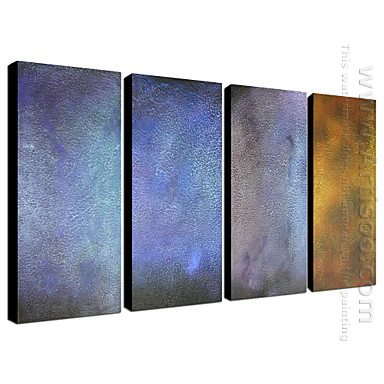 Hand-painted Oil Painting Abstract Oversized Wide - Set of 4