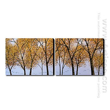 Hand-painted Oil Painting Landscape Landscape - Set of 2