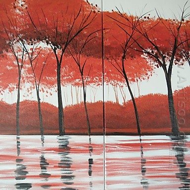 Hand-painted Oil Painting Landscape Landscape - Set of 3