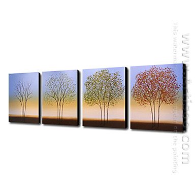 Hand-painted Oil Painting Landscape Landscape - Set of 4