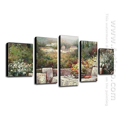 Hand-painted Oil Painting Landscape Landscape - Set of 5