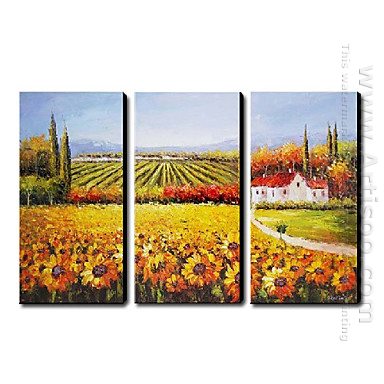 Peint à la main peinture à l\'huile paysage - Lot de 3 1211-LS022