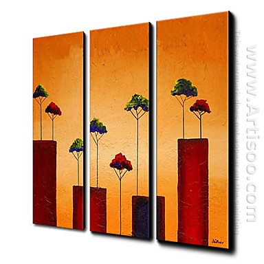 Hand Painted Oil Painting Landscape - Set of 3 1211-LS0227