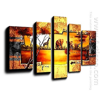 Hand Painted Oil Painting Landscape - Set of 5 1211-LS0229