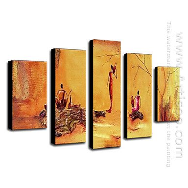 Hand-painted Oil Painting People - Set of 5 1302-PE0212
