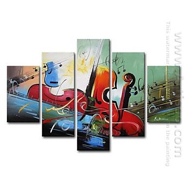 Dipinti a mano olio pittura Still Life oversize Ampia - Set di 5