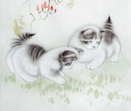 Chinese cat paintings