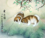 Chinese dog paintings