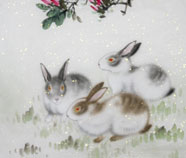 Chinese rabbit paintings