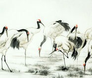 Chinese crane paintings