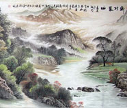 Chinese mountains and water paintings