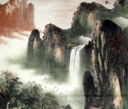 Chinese waterfall paintings