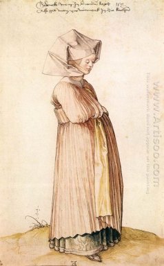 Neurenberg vrouw gekleed voor kerk 1500