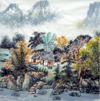 Village Countryside - Chinese Painting