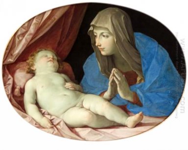 Virgen con el niño que adora 1642