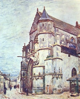 igreja em Moret após a chuva 1894