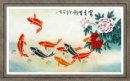 Ikan-Kekayaan - Lukisan Cina