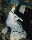 Mulher nova no piano 1876