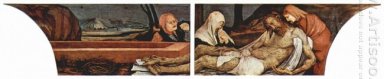 Entombmenten specificerar från den Isenheim altarpiecen