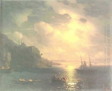 La baie de la Corne d\'Or à Istanbul 1872