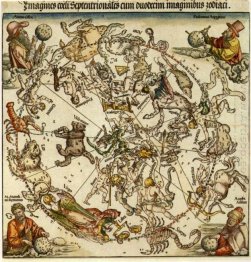 mapa do céu do norte com representações do constellatio