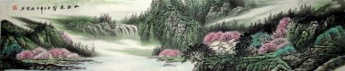 Montagne e cascata - Pittura cinese