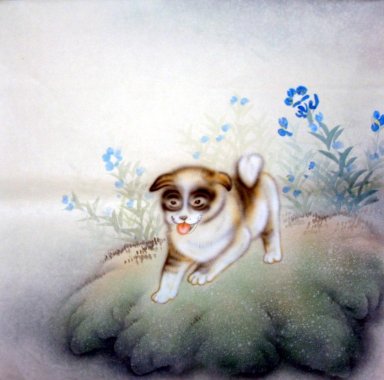 Hond - Chinees schilderij