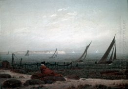 Kvinnan på stranden Rügen