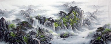 Gunung Dan Air - Lukisan Cina