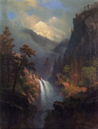 cascading faller vid solnedgången