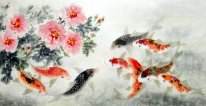 Fisch-Pfingstrose - Chinesische Malerei