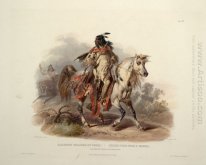 Ein Blackfoot-Indianer auf Pferd, Platte 19 aus Band 1 des'' Tra